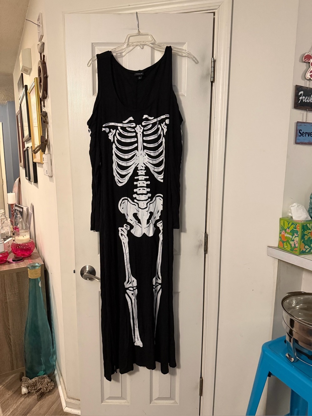 Torrid Black Skeleton Print Long Dress
